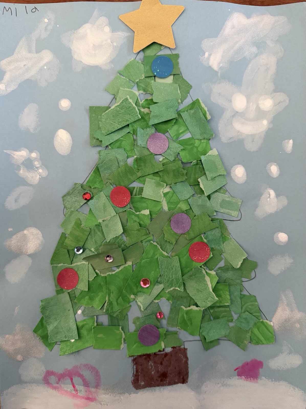 Christmas tree artwork
