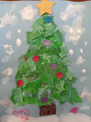 Christmas tree artwork